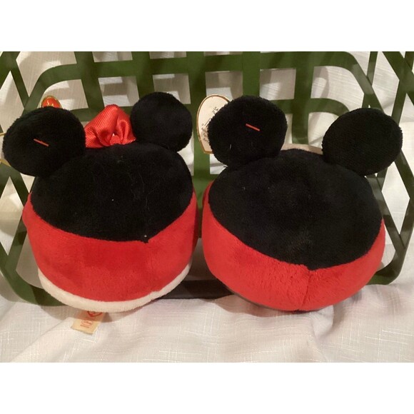 TY Disney Mickey Mouse & Minnie Mouse Beanie Ballz Plush Christmas with Tags - Picture 8 of 9